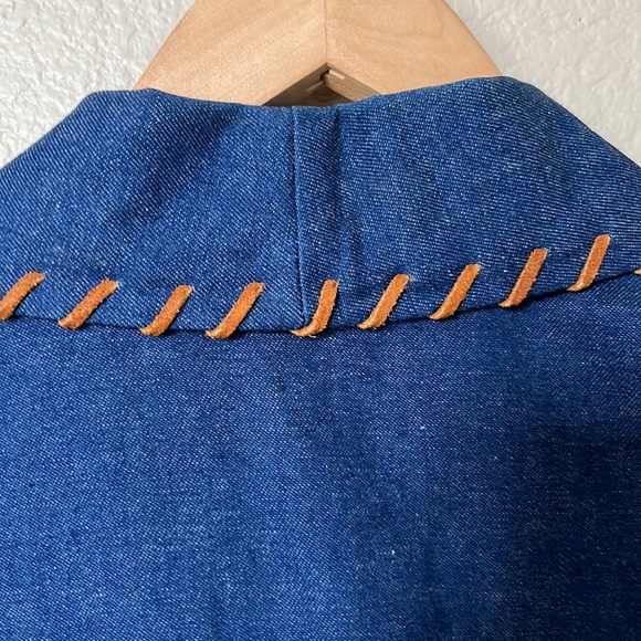 Diamond L Western Wear Patterned Denim Jean Jacket sz L - Picture 4 of 9